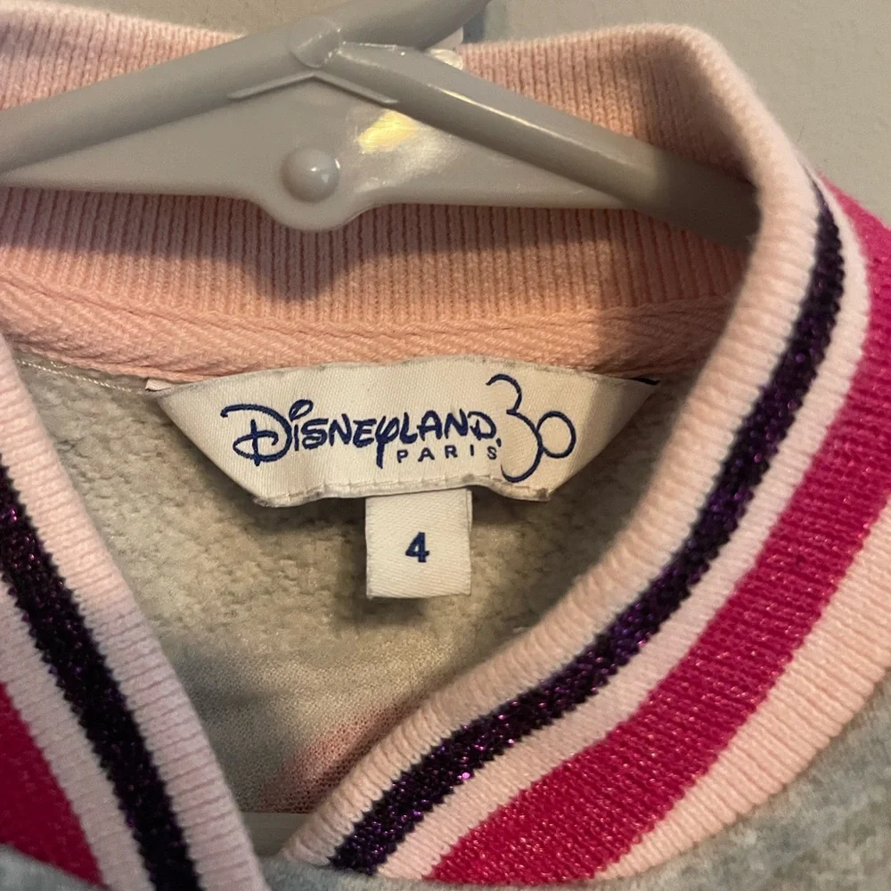 DISNEY Minnie Mouse Letterman Jacket Pink Disney World‎ 30th anniversary size 4